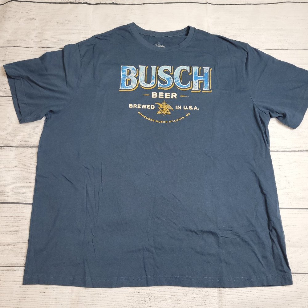 Anheuser-Busch Beer Mens Tee Blue 2XLT - Picture 2 of 6